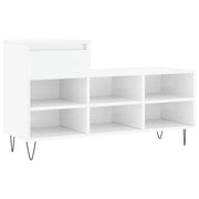 Scarpiera mobile contenitore per scarpe mobile contenitore per ingresso/corridoio/soggiorno finitura lucida 102 x 36 x 60 cm legno ingegnerizzato bianco 02_0021295
