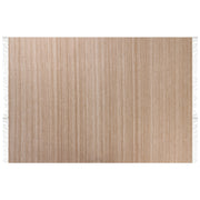 Tappeto in PET riciclato colore beige con frange 160 x 230 cm interno esterno