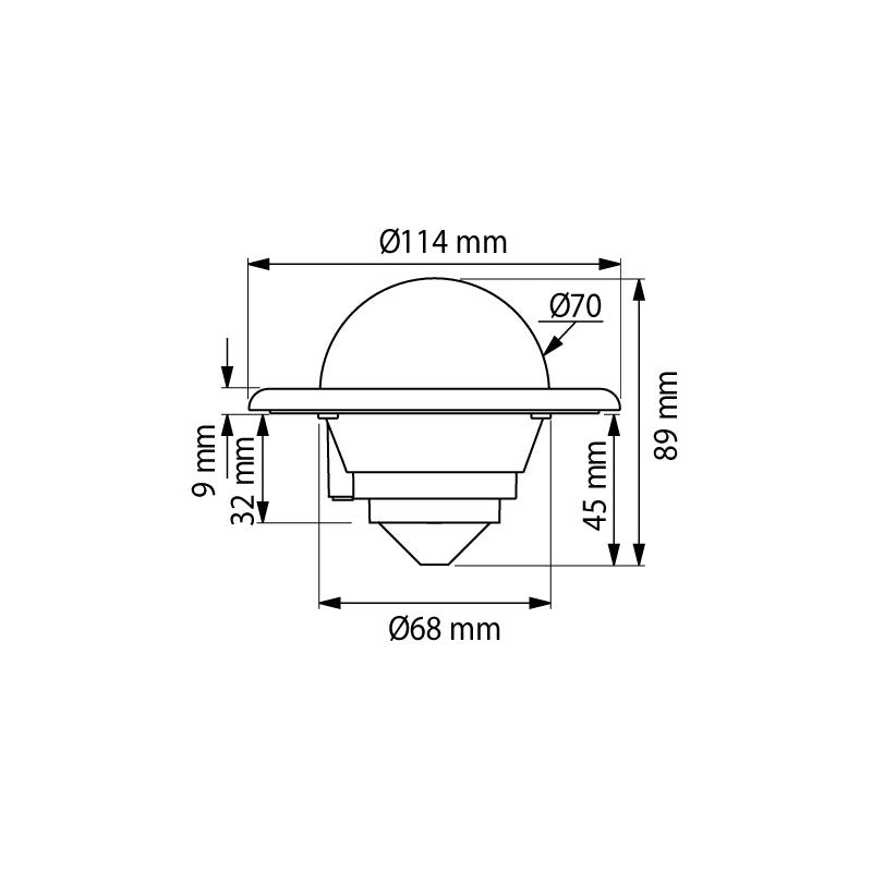BUSSOLA MINI C COMPASS CORNICE NERA