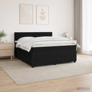 Letto box spring con materasso Nero 140 x 200 cm Velluto 3453163