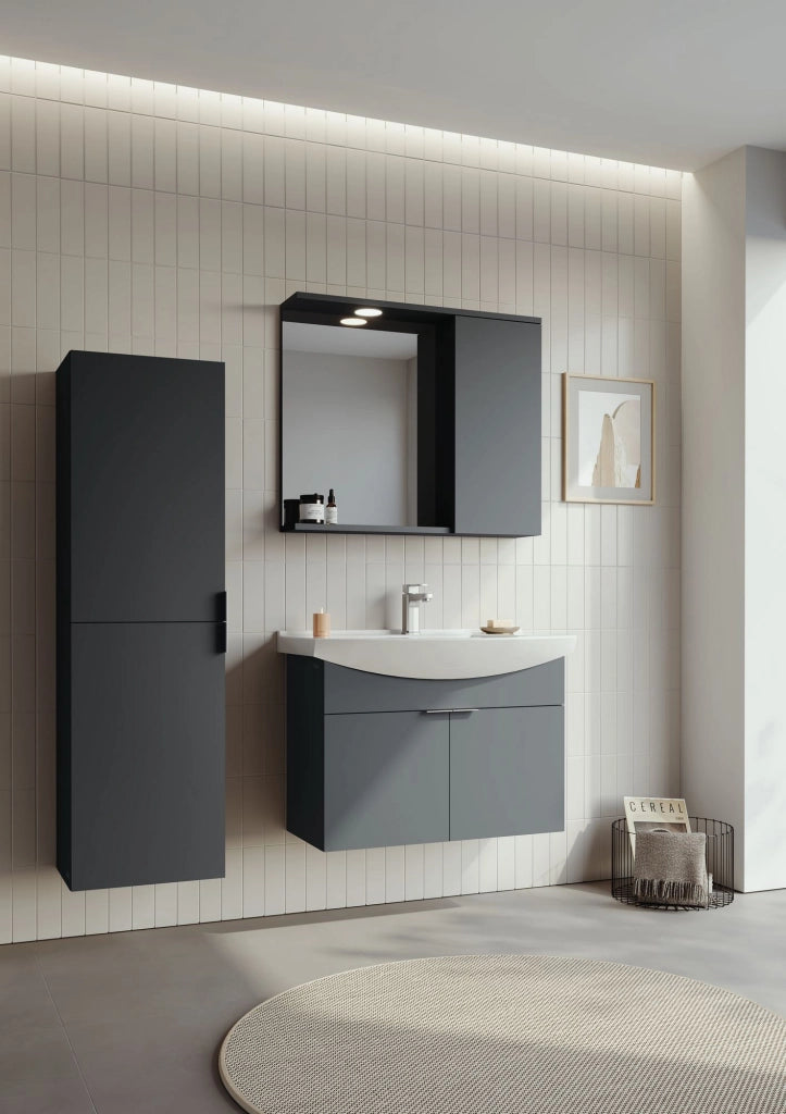 Mobile lavabo "Purus 80" - 80 x 50 x 58 cm - Antracite opaco