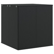 Contenitore da Giardino in Rattan PE 100x97,5x104 cm Nero CFW9706958