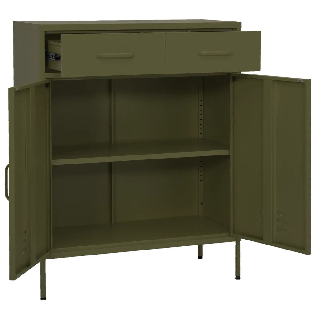 Armadietto Verde Oliva 80x35x101,5 cm in Acciaio cod mxl 53309