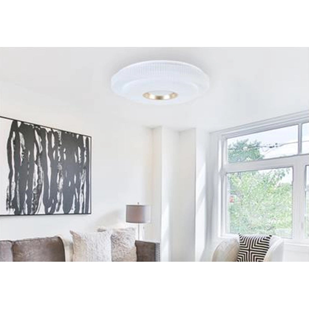 Trade Shop - Plafoniera Led Lampada Da Soffitto 60w Luce Bianco Freddo 6500k Oro Bianco 63824 -