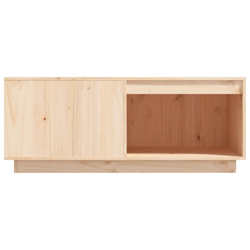 Tavolino da Salotto 100x101x40,5 cm in Legno Massello di Pino