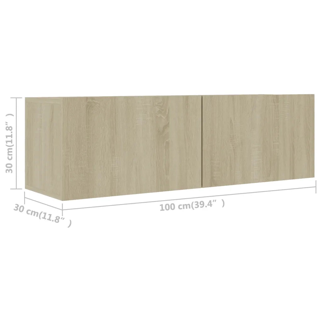 Set di Mobili Porta TV 2 pz | Armadietto TV | Mobile Porta TV Rovere Sonoma in Legno Multistrato