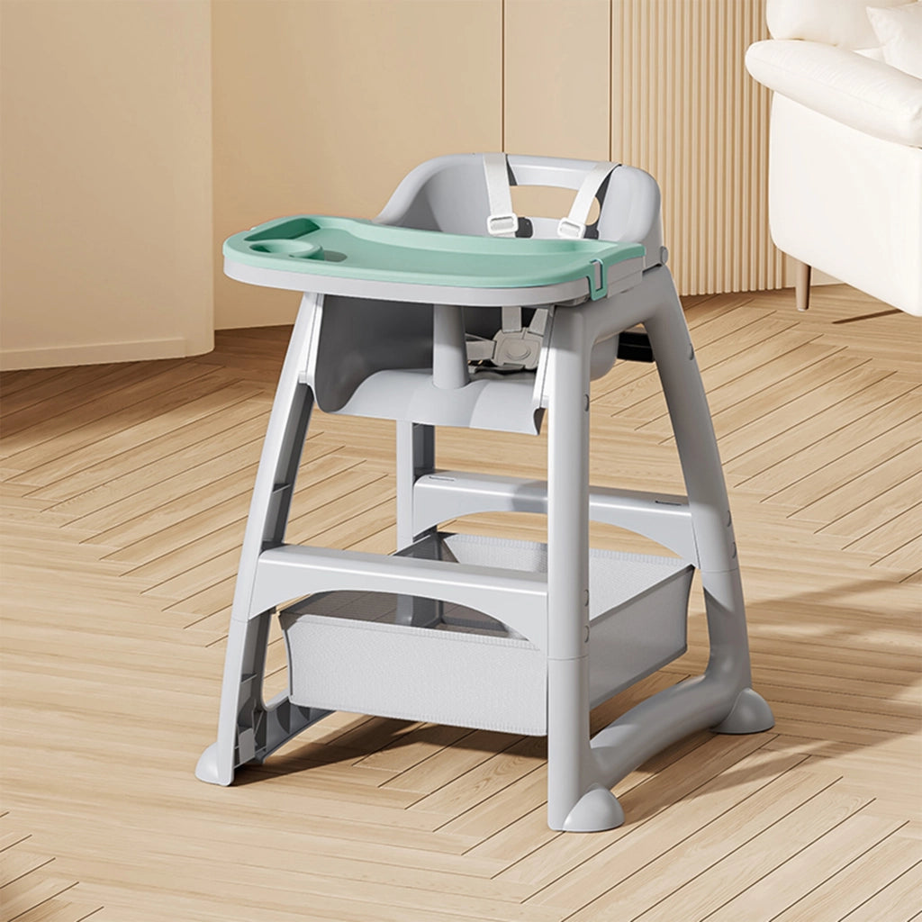 SEGGIOLONE con 3 vassoi intercambiabili 43x25x55 cm Grigio in polipropilene