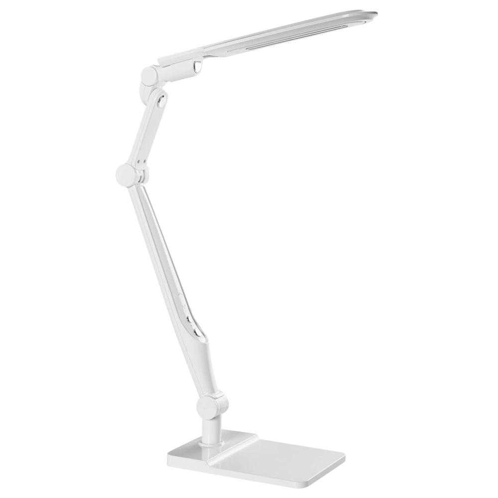 Lampada da tavolo LED per ufficio domestico con braccio regolabile e orientabil dimmer continuo e modalità CCT Colore bianco