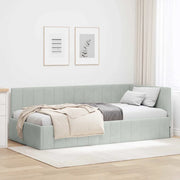 Cornice del letto ad angolo Grigio chiaro 90 cm x 190 cm