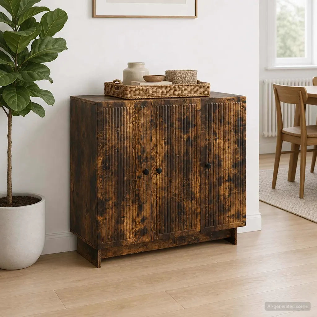 Credenza Rovere Fumo 89 x 34,5 x 80 cm Legno ingegnerizzato 893960