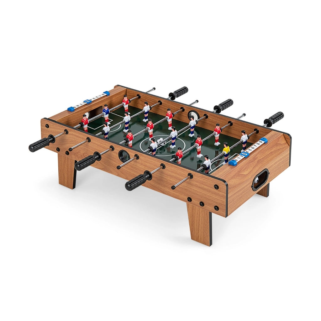 Calcio balilla con maniglia 2 palloni da calcio segnapunti per adulti e bambini, Gioco di calcio da tavolo Marrone-Stanza dei giochi