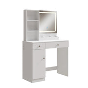 Vicco Tavolo da toilette Bianco 90 cm con specchio