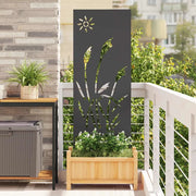 vidaXL Schermo per privacy in giardino Traforo Nero 50 x 140 cm