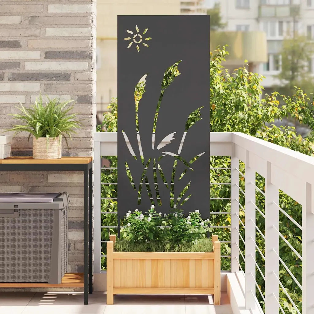 vidaXL Schermo per privacy in giardino Traforo Nero 50 x 140 cm