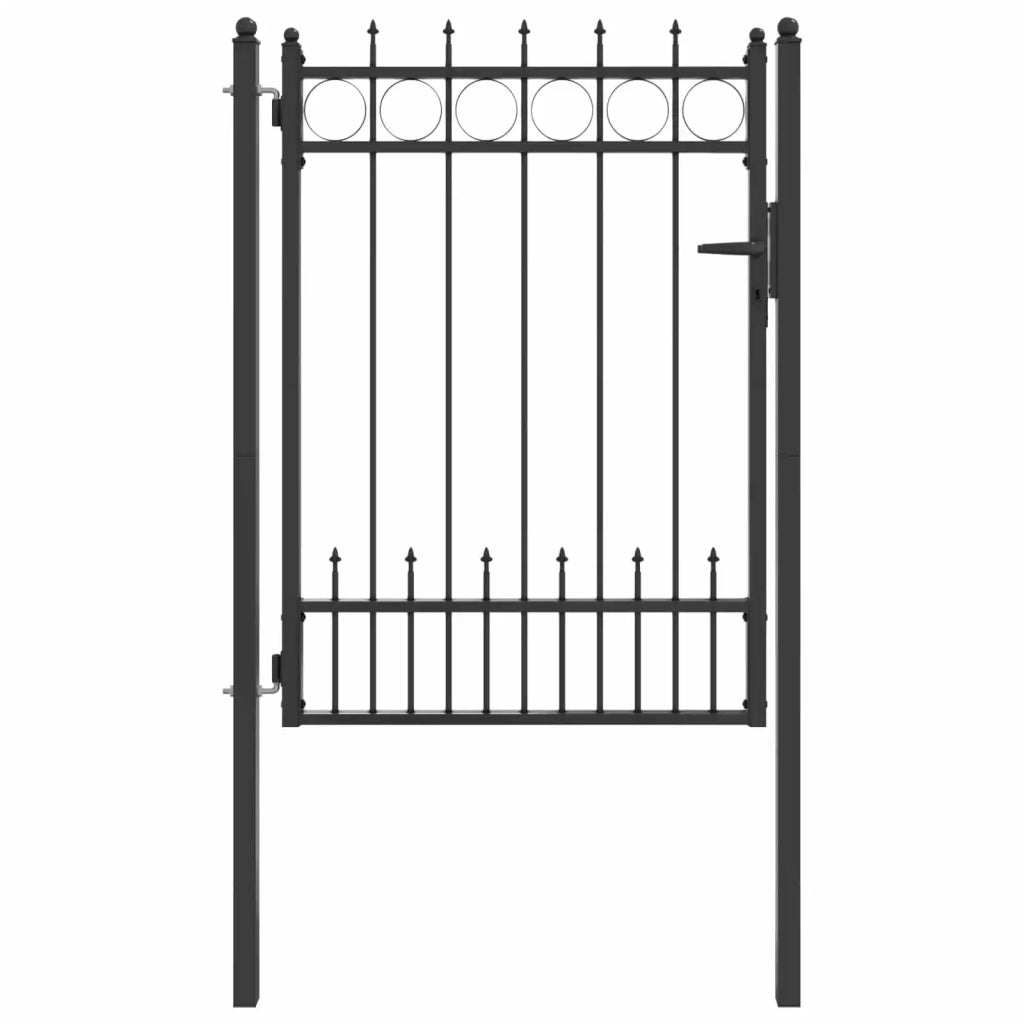 Cancello per recinzione HORST Acciaio Nero Bloccabile CFW1442156