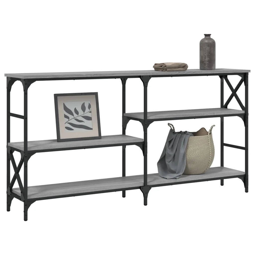 Tavolo Consolle Grigio Sonoma 150x29x76,5 cm Legno Multistrato 835472