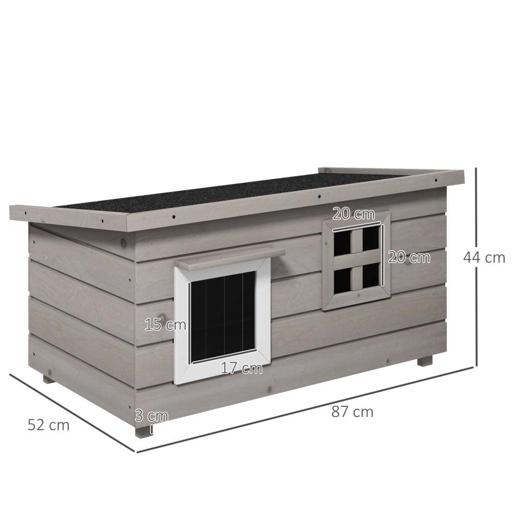 Casetta per Gatti Legno Antracite ¨C zephmum ¨C 87x52x44 cm