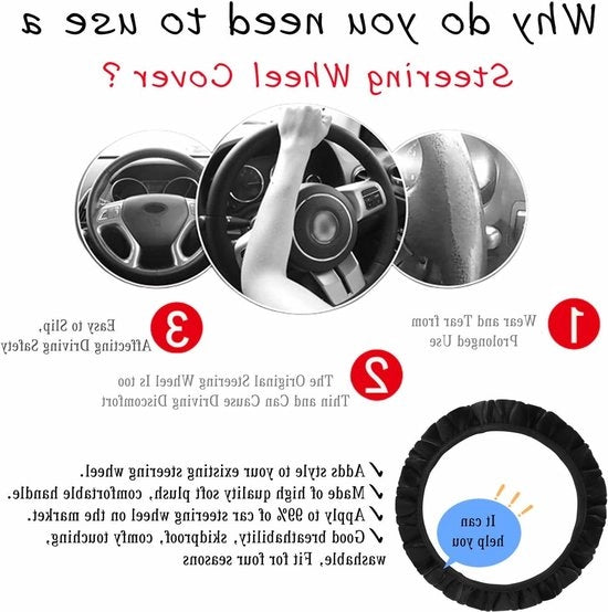 Cuscino Antiscivolo per Sedile Guida Invernale - Universale e Elastico - Accessori per Auto - Adatto per Pneumatici con Diametro 37-39 cm