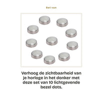 Componente di orologio con fascia dotata di illuminazione - 10 pezzi - visibilità notturna - facile installazione - 2 mm - lega