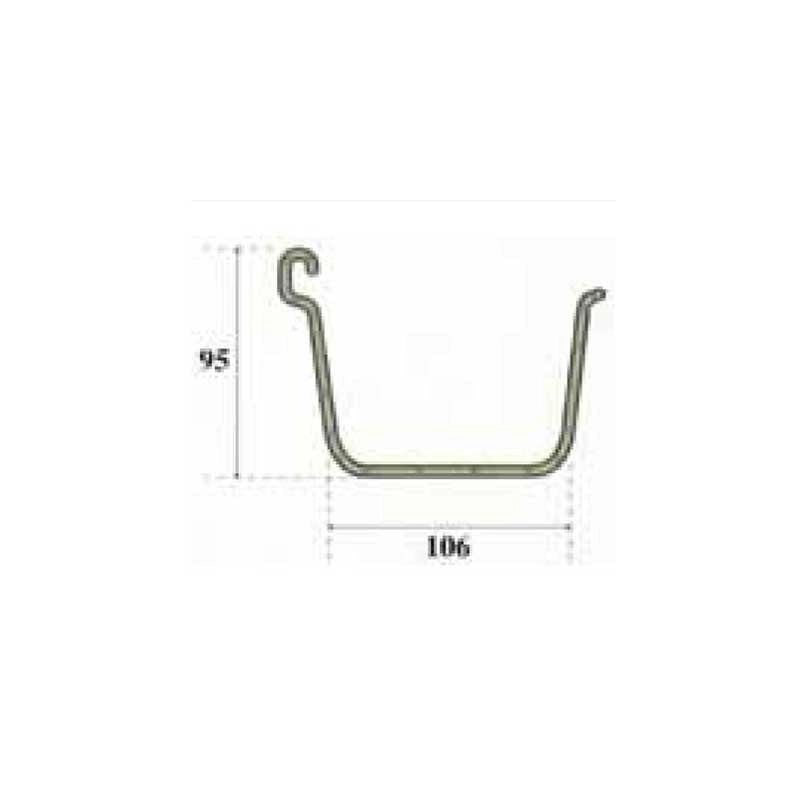 Gronda in pvc marrone tipo "firenze" 5mt (2 pz da 2,5 mt)