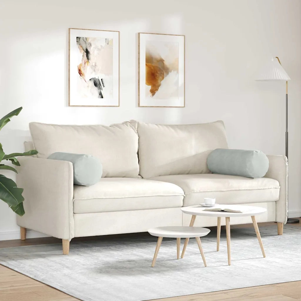 Cuscini a rullo 2 pcs Grigio chiaro Ø 25 x 70 cm