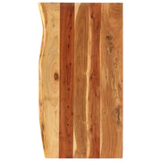 Piano per VanitÃ  Bagno in Massello di Acacia 100x52x3,8 cm