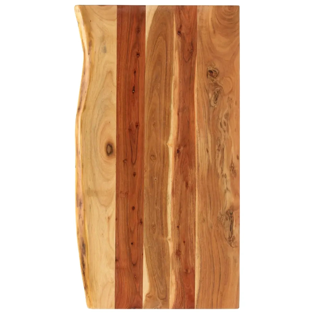 Piano per VanitÃ  Bagno in Massello di Acacia 100x52x3,8 cm