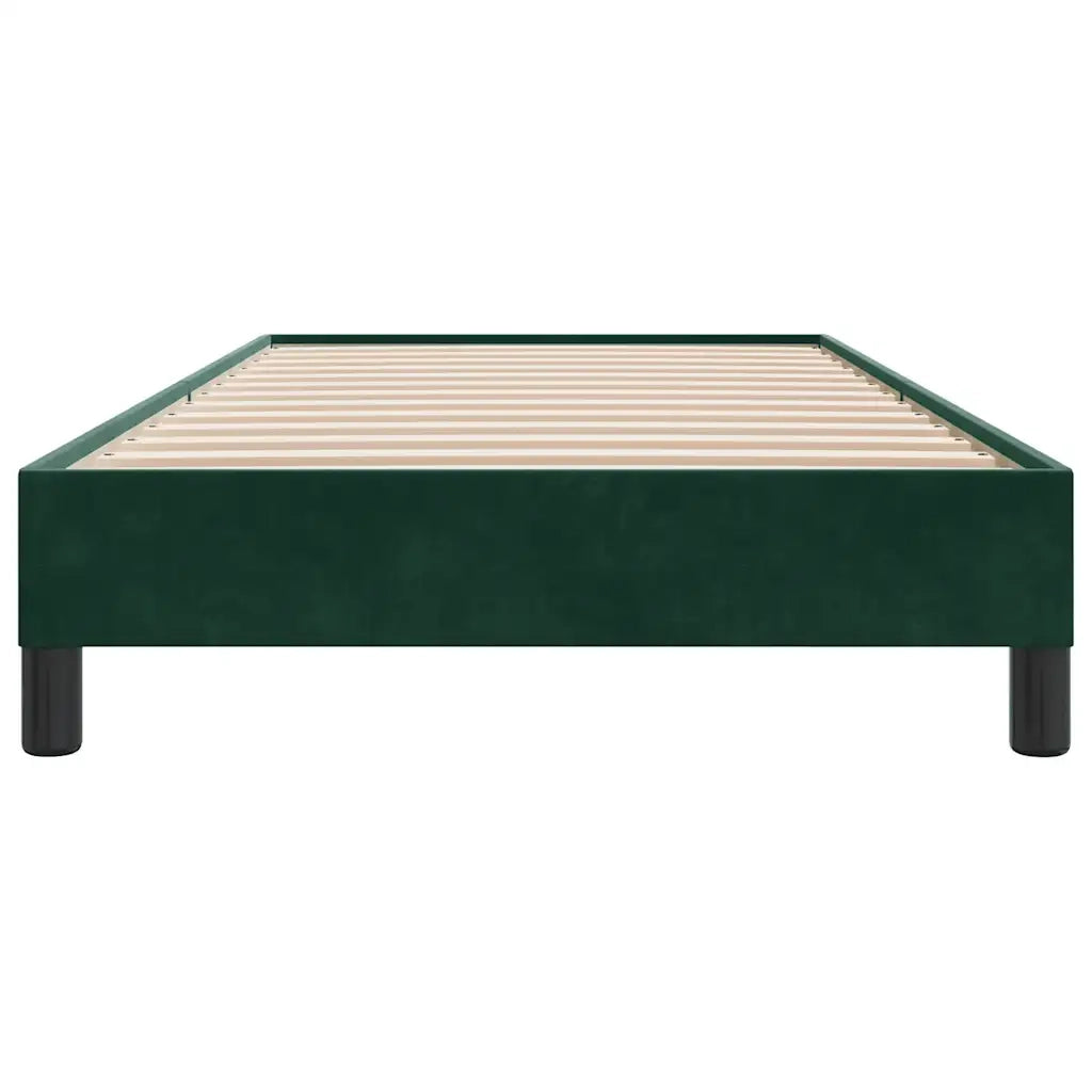 vidaXL Giroletto senza Materasso Verde Scuro 100x220 cm in Velluto