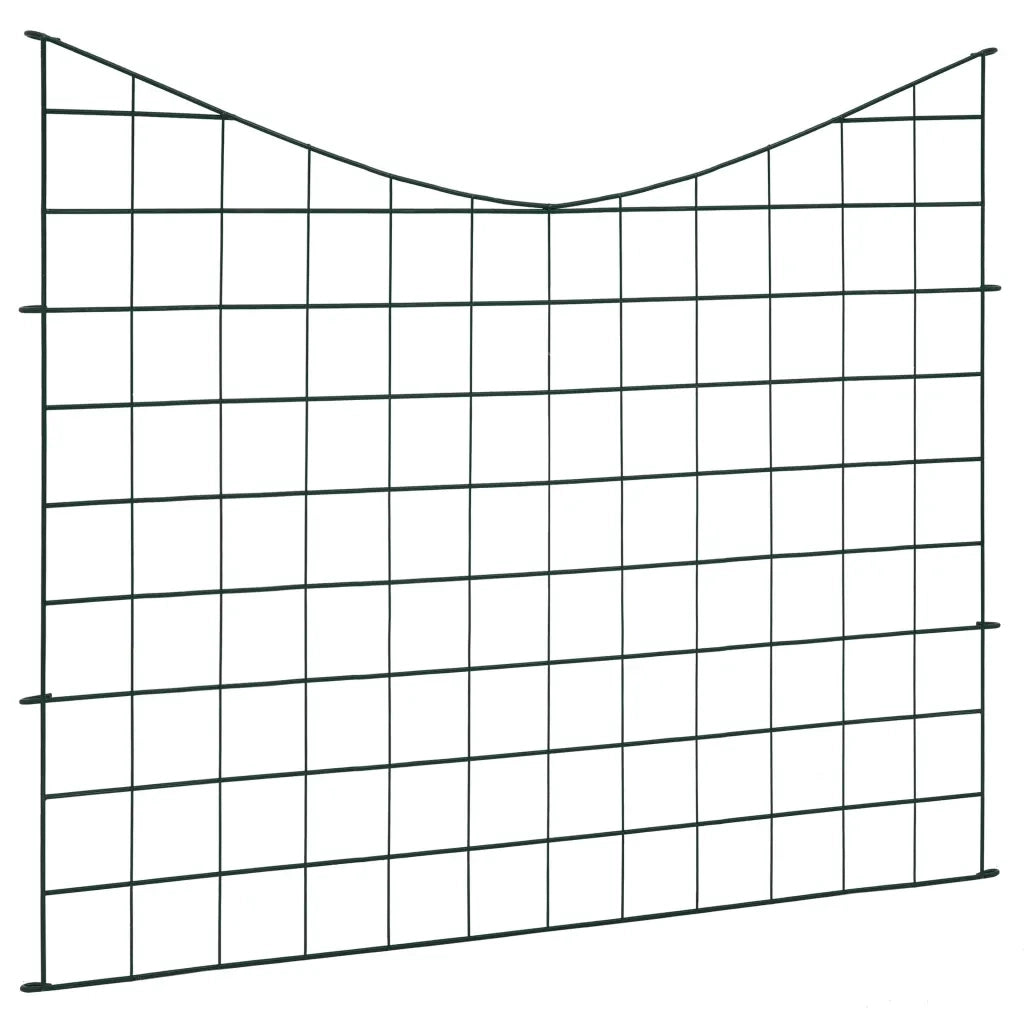 Set Recinzione da Giardino ad Arco Invertito 77,5x64 cm Verde 146104