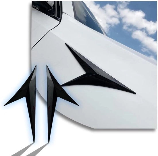 Sistema di ventilazione per auto - set di 2 ventilatori universali - decorazione con adesivi - nero.