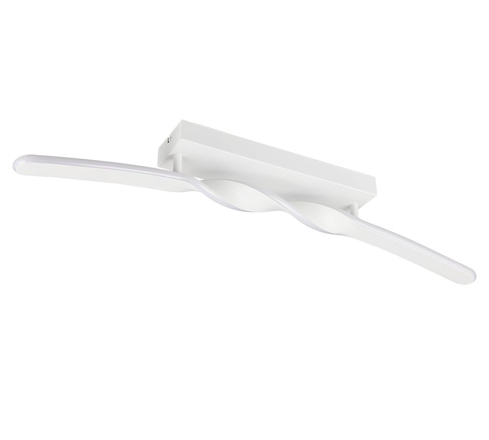 Plafoniera LED, metallo, bianco, L 80 cm, Ginko