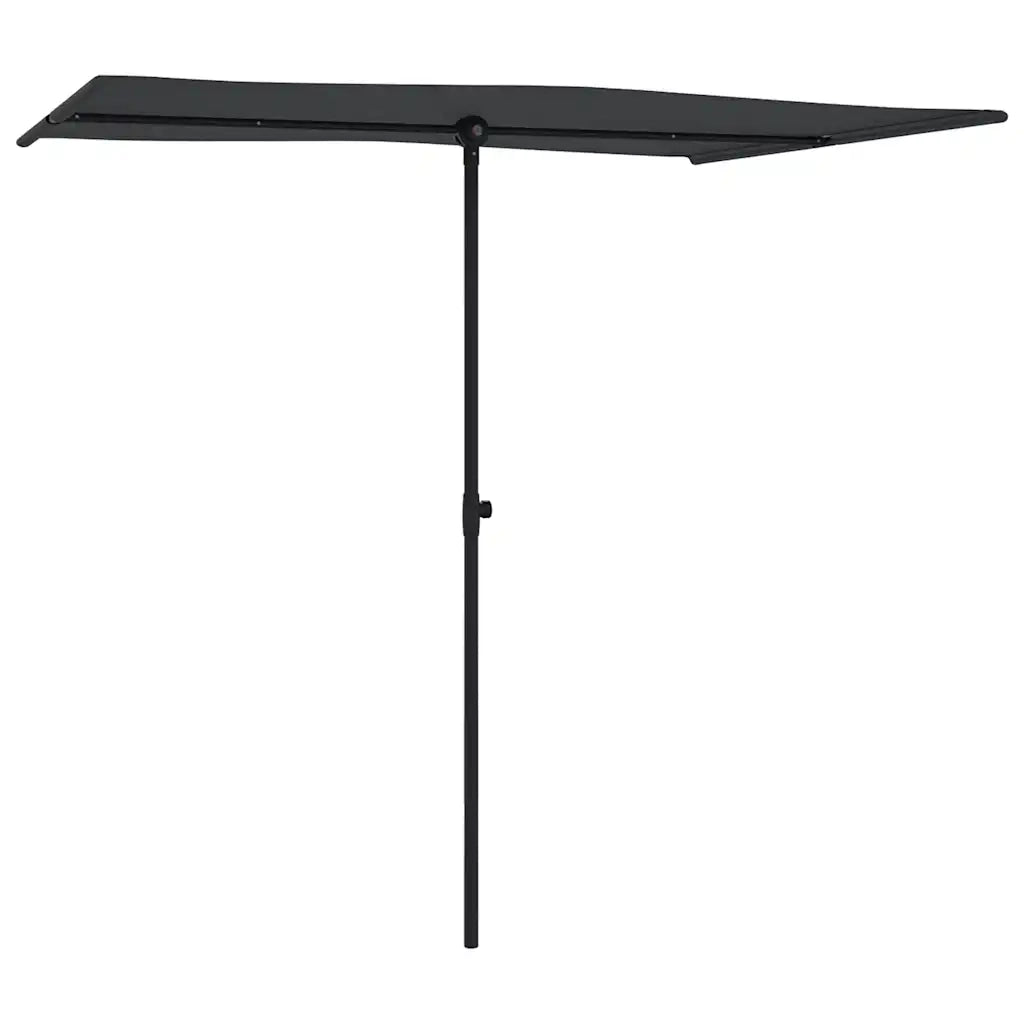 Ombrellone da Esterni con Palo in Alluminio 2x1,5 m Nero  cod mxl 54589