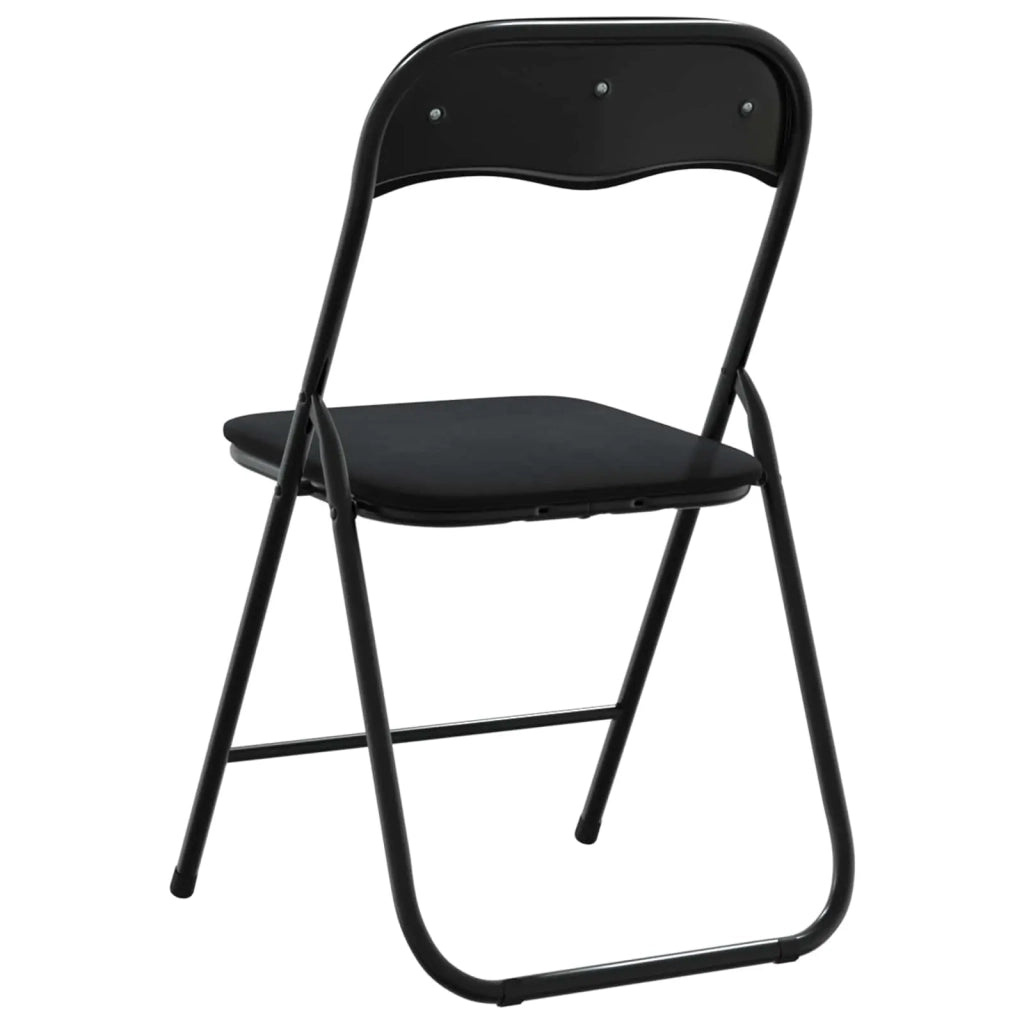 Sedia pieghevole 2 pcs Nero 48 x 44 x 78 cm Velluto