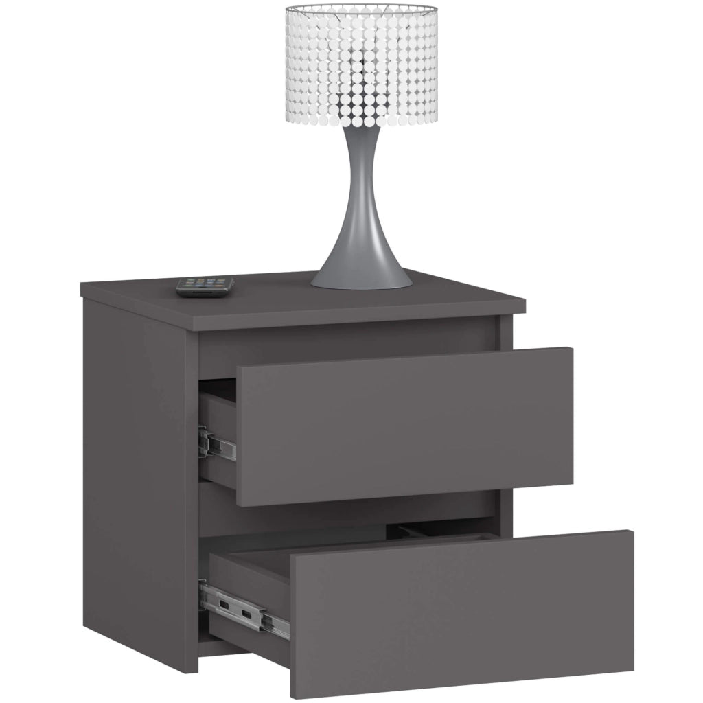 Comodino AKORD CL2 Grigia Grafite 40 cm 2 cassetti 40x35x40 cm
