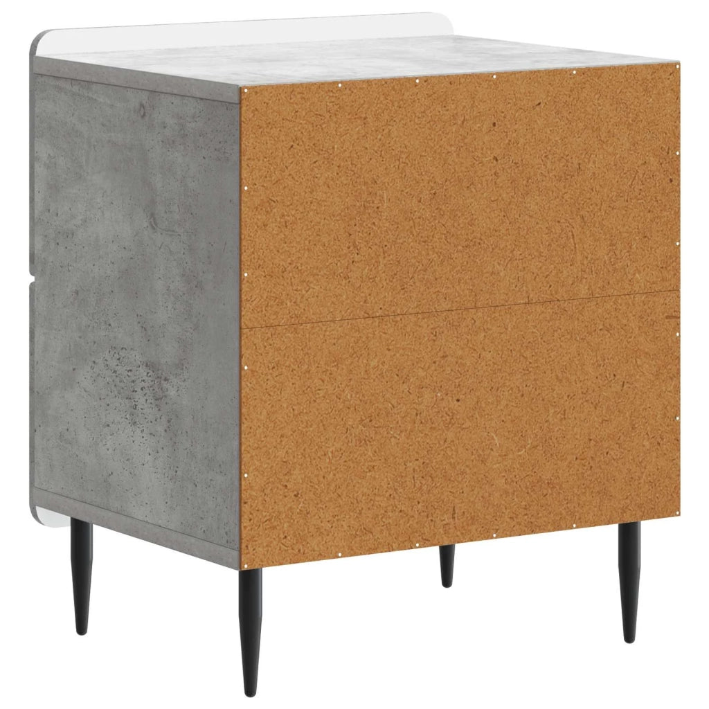 Armadio da Notte 2 pcs Grigio Cemento 43 x 34,5 x 49,5 cm 894302