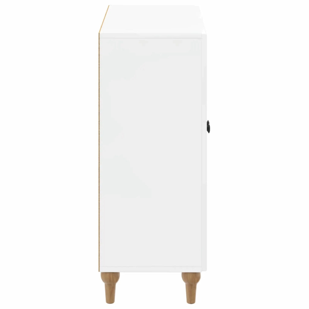 Mobiletto da Bagno ALKMAAR Bianco Lucido 59,5 x 31 x 80 cm 896179