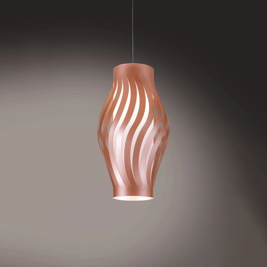 Sospensione Moderna Helios Polilux ® Rame 1 Luce E27 H61Cm
