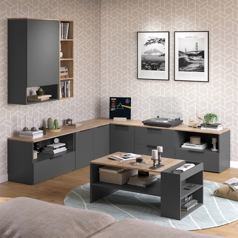 Vicco Credenza Antracite/Sonoma 60 x 50 cm con patta