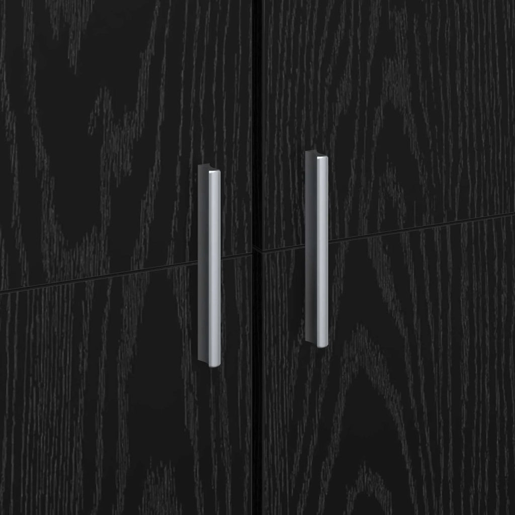Credenza Rovere Nero 70 x 33.5 x 180 cm Legno multistrato 3365566