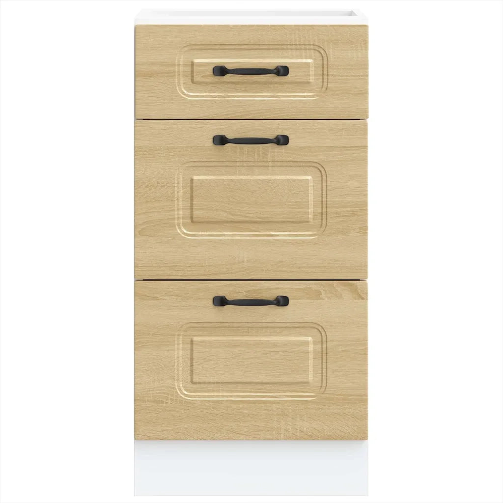 Mobiletto da cucina "Kalmar" Bianco lucido in legno ingegnerizzato 854242
