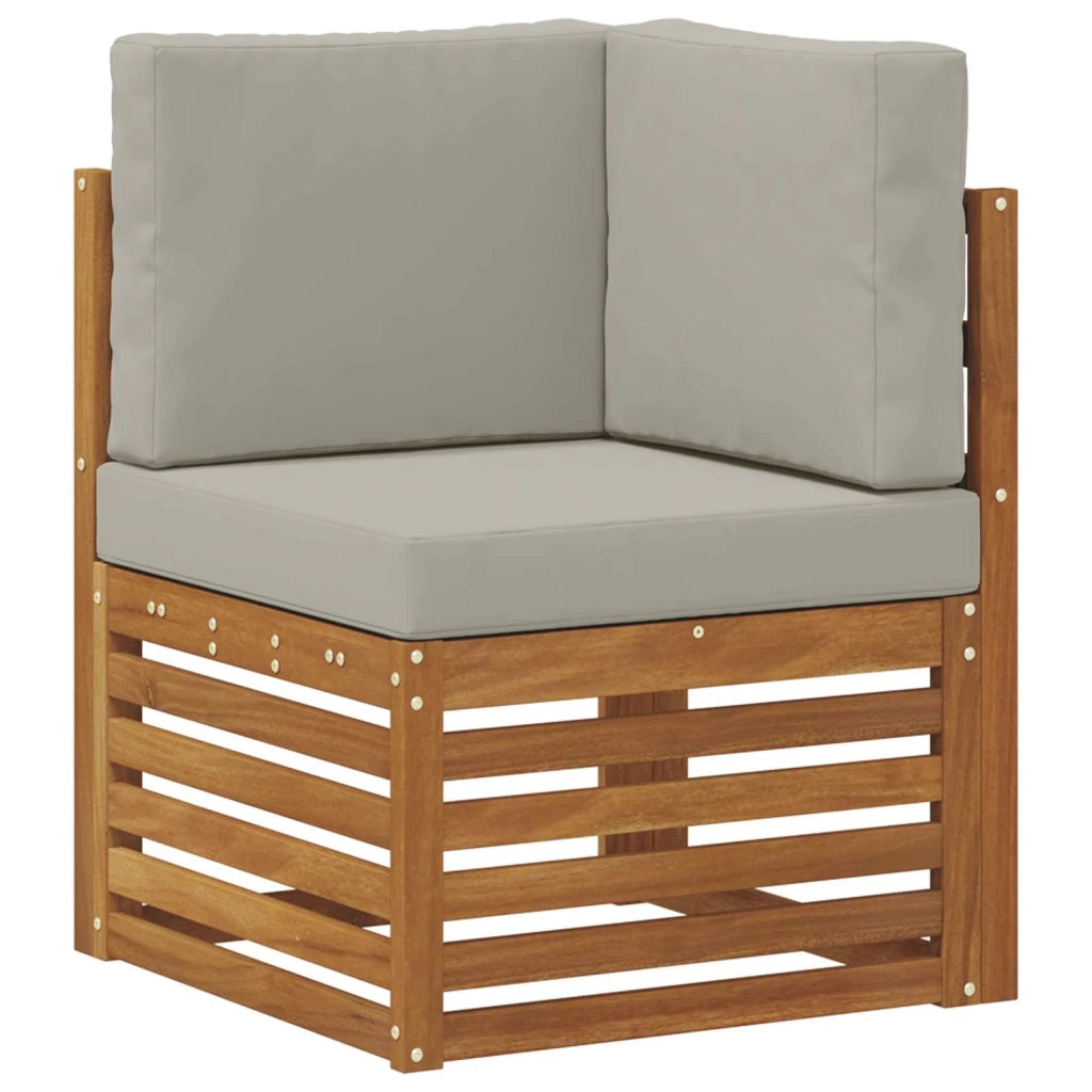 Set divano sezionale con cuscino 8 pcs Grigio Naturale e Chiaro 3375286