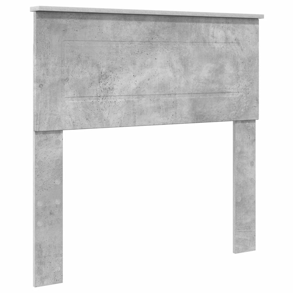 Struttura del letto con testiera Grigio cemento 90 x 190 cm