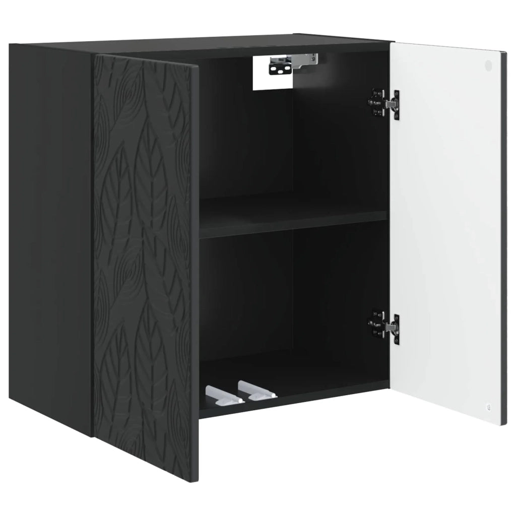 Mobiletto a muro Nero 59 x 31 x 60 cm Legno ingegnerizzato 898746