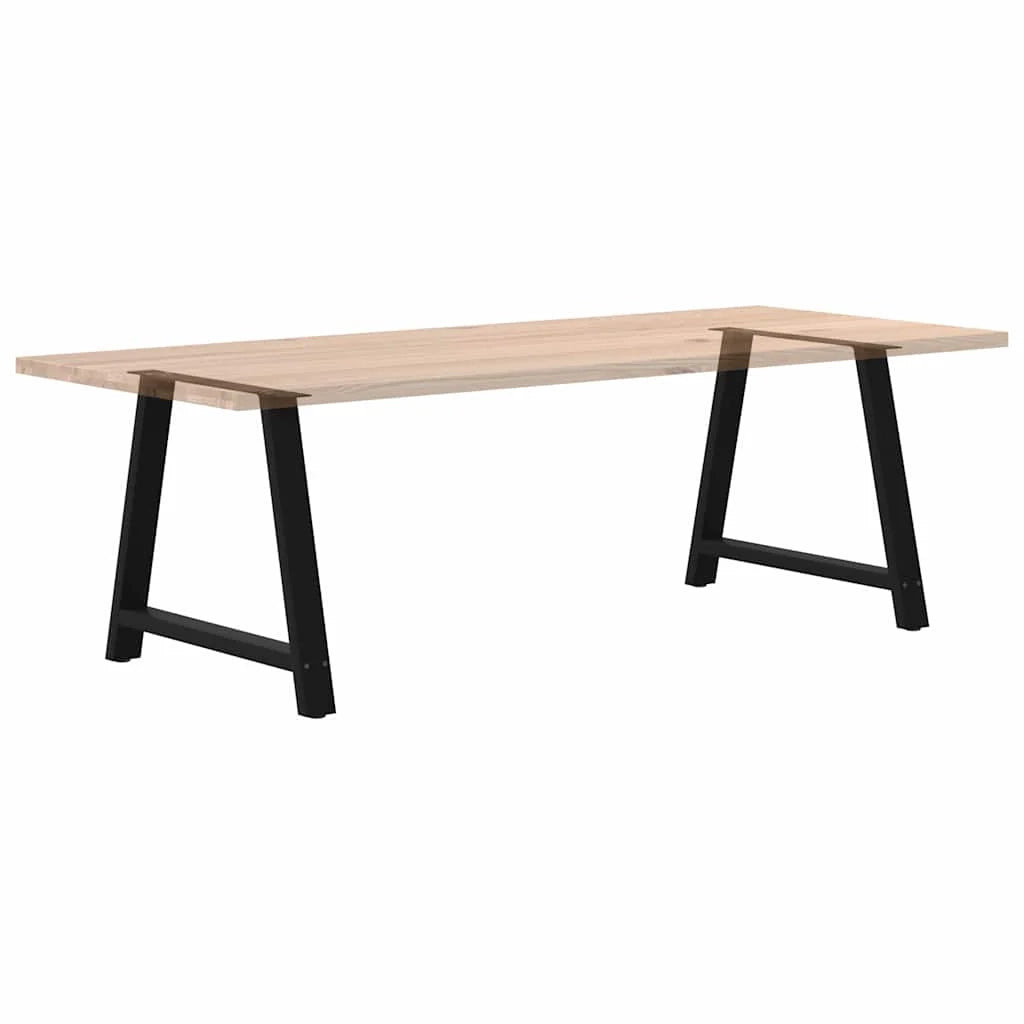 Set di 2 gambe per tavolo da pranzo a forma di A 90 x 73 cm design moderno con piedini regolabili acciaio nero 02_0057136