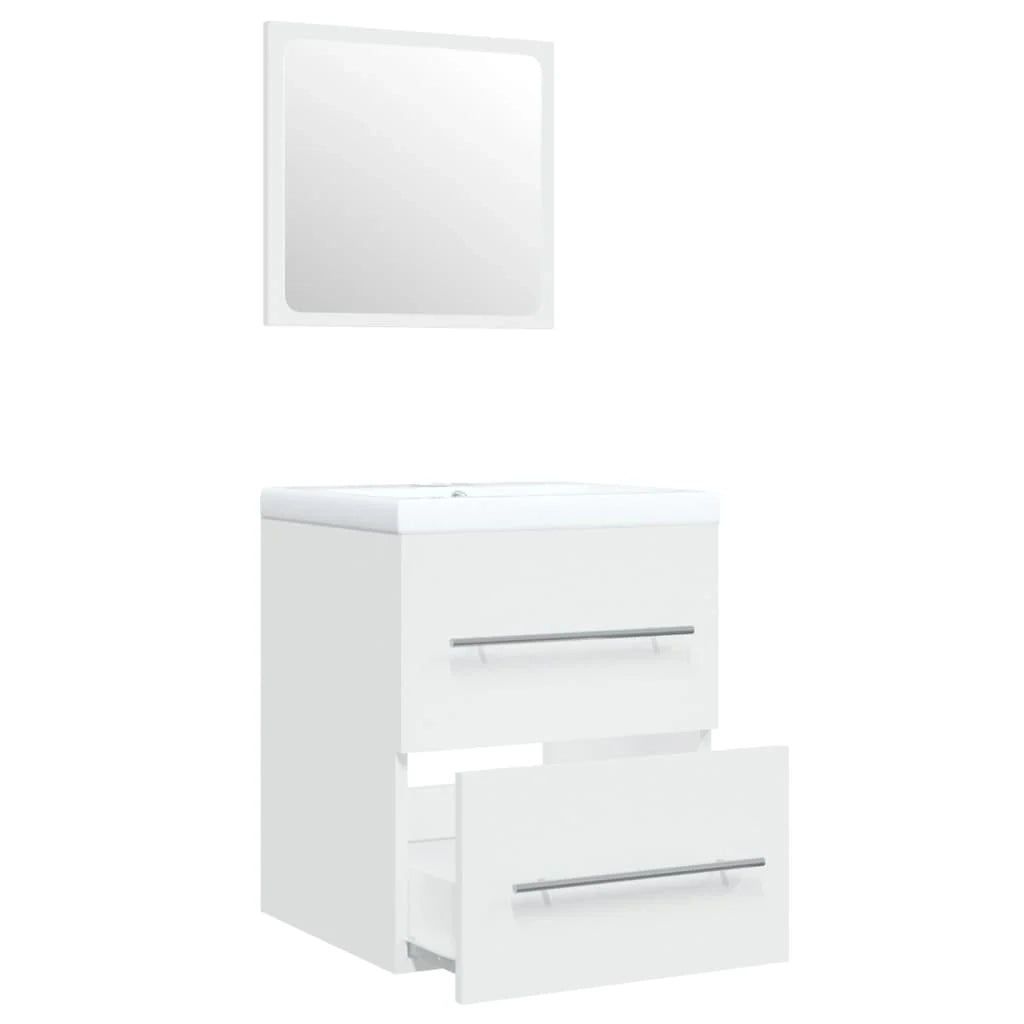 Mobile lavabo con vasca integrata 41 x 38,5 x 48 cm legno ingegnerizzato bianco 02_0006858