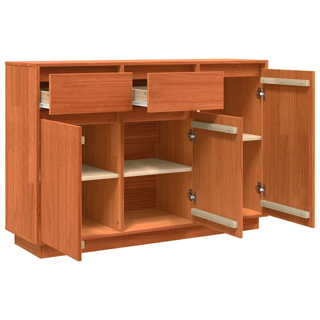 Credenza-Buffet-Armadio da cucina Marrone cerato 110 x 34 x 75 cm Pino massello