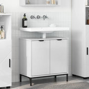 Armadio per Lavabo da Bagno Bianco lucido 60,5 x 33,5 x 61 cm