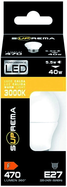 Suprema LAMPADA A LED SFERETTA E27  luce calda 6,5 W - 806 lumen 3.00 pz