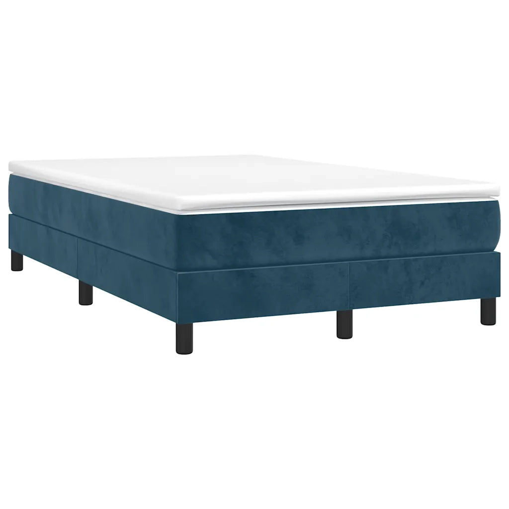 Struttura Letto a Rete a Molle-Giroletto Blu Scuro 120x200 cm in Velluto 485338
