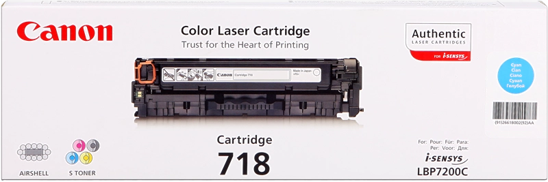 Canon CRG-718 C cartuccia toner 1 pz Originale Ciano